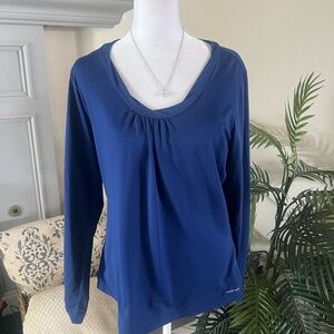 Columbia Titanium Women's Long Sleeve Navy Blue Performance Tee M